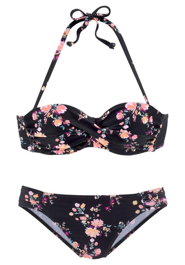 JETTE JETTE Бански тип бикини  бледорозово / черно