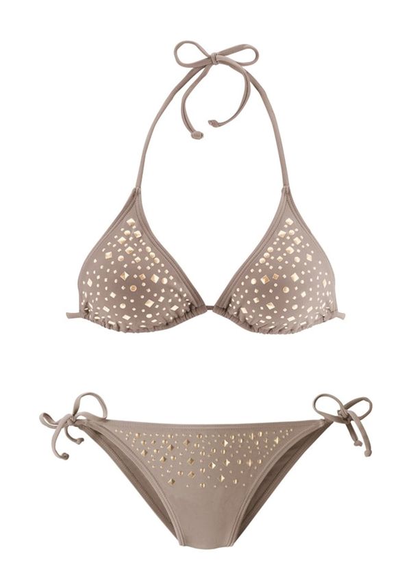 JETTE JETTE Бански тип бикини  тъмнобежово