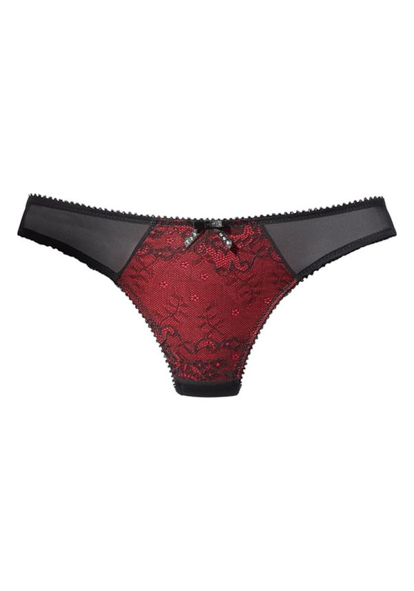 JETTE JETTE Стринг  червено / черно