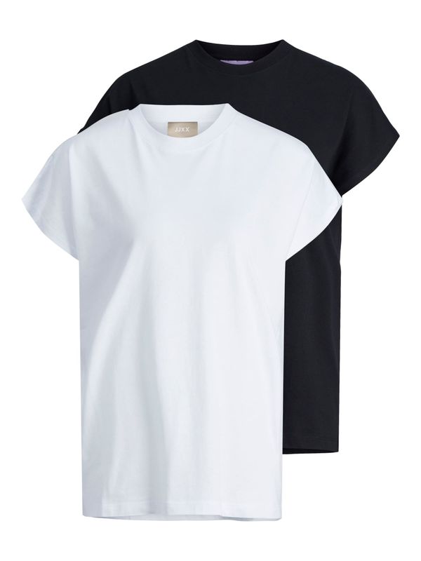 JJXX JJXX Тениска 'ASTRID'  черно / бяло