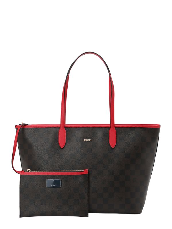 JOOP! JOOP! "Чанта тип ""Shopper""" 'Piazza'  шоколад / червено / черно