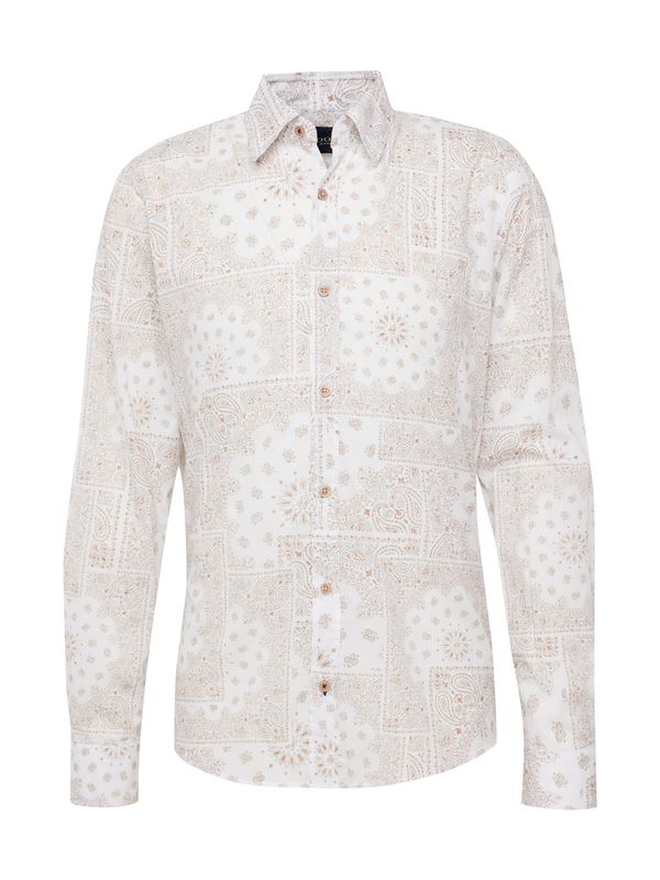 JOOP! Jeans JOOP! Jeans Риза 'Hanson3'  карамел / сиво / бяло