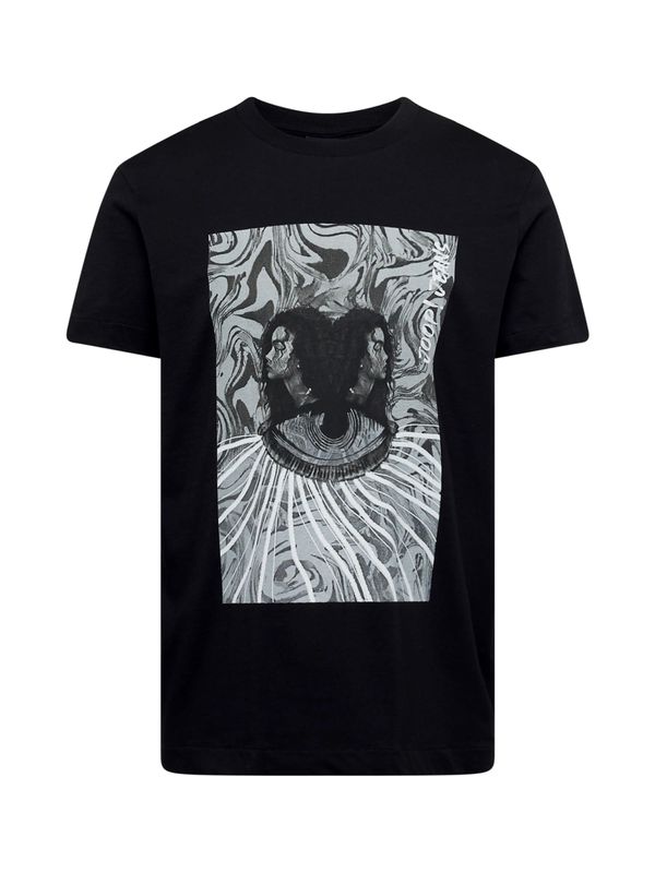 JOOP! Jeans JOOP! Jeans Тениска 'Deano'  сиво / черно / бяло