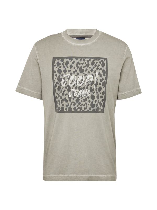 JOOP! Jeans JOOP! Jeans Тениска 'Delian'  сиво-бежово / тъмносиво / бяло