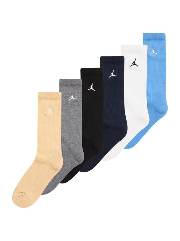Jordan Jordan Къси чорапи  цвят "пясък" / синьо / сив меланж / бяло