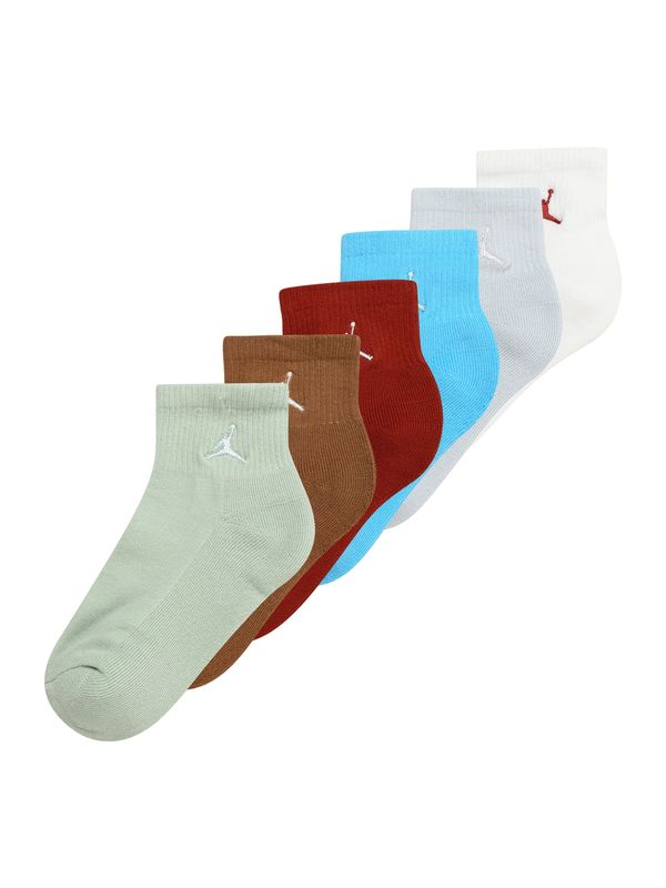 Jordan Jordan Къси чорапи 'EVERYDAY ESSENTIALS'  кафяво / ръждиво кафяво / сиво / пастелно зелено / бяло