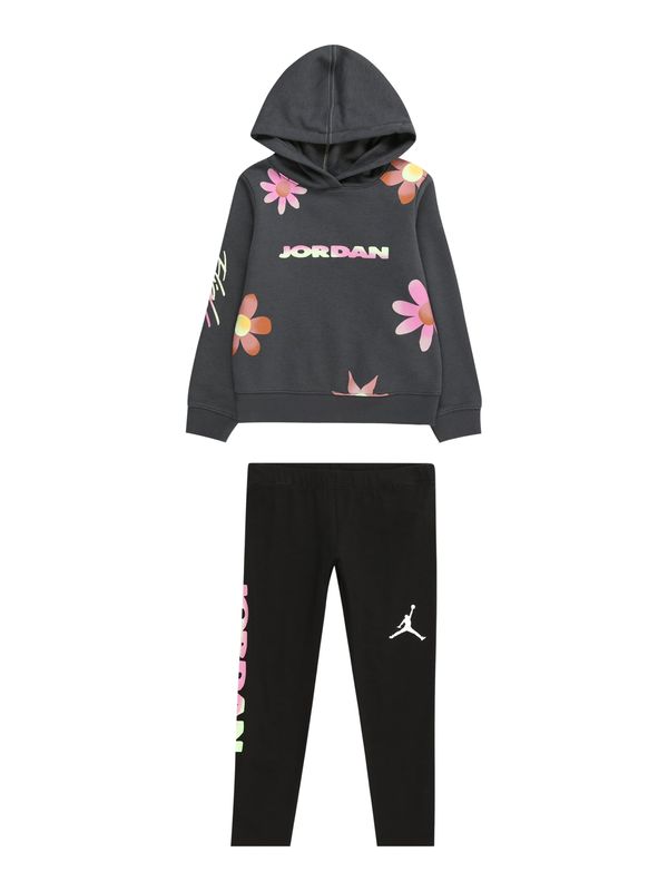 Jordan Jordan Облекло за бягане 'DELORIS'  графитено сиво / тъмно коралово / бледорозово / черно