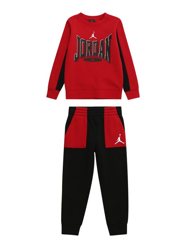 Jordan Jordan Облекло за бягане 'RETRO'  червено / черно / мръсно бяло