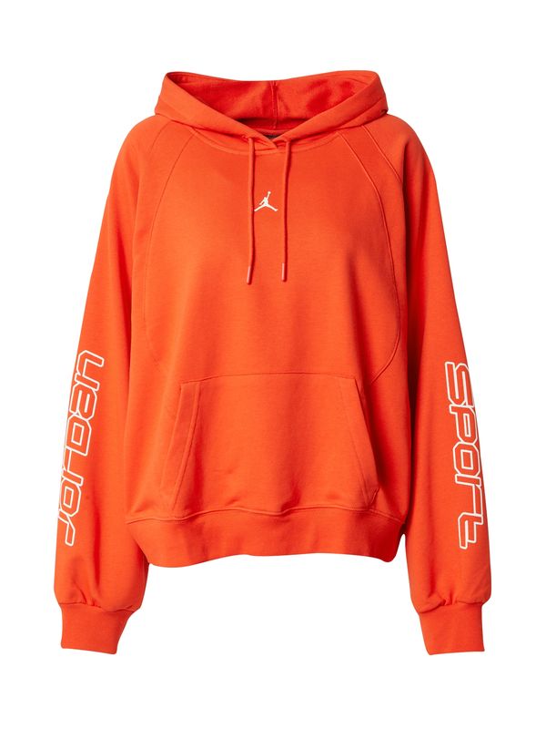 Jordan Jordan Спортен суитшърт с качулка  оранжево-червено / бяло