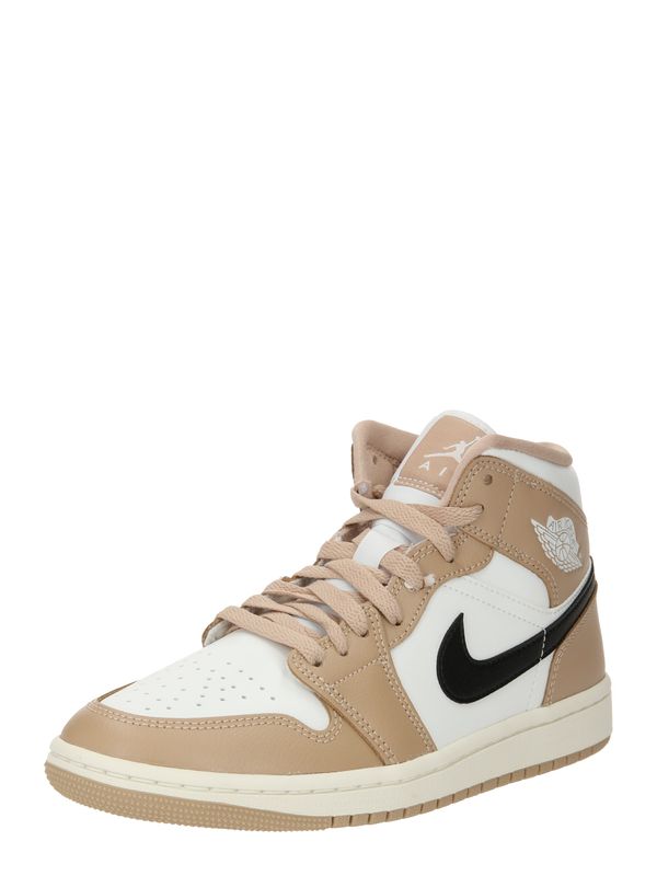 Jordan Jordan Високи маратонки 'Air Jordan 1'  бежово / черно / бяло