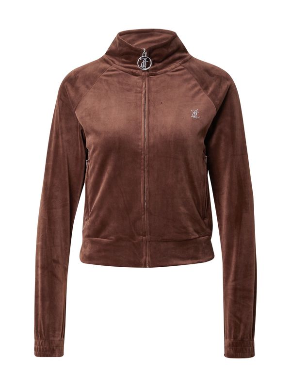 Juicy Couture Juicy Couture Суичъри с качулка 'Tanya'  тъмнокафяво / сребърно