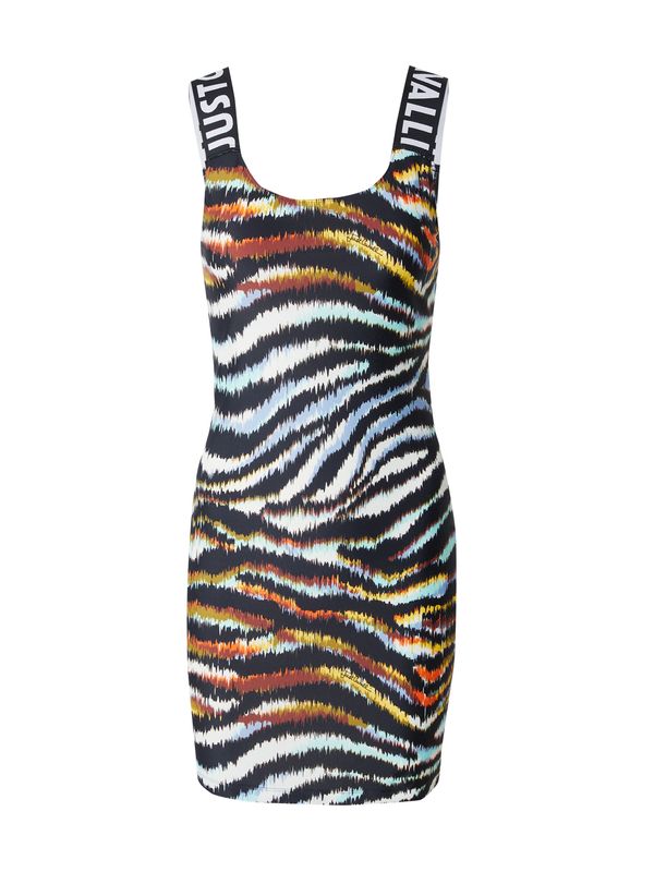 Just Cavalli Just Cavalli Рокля  светлосиньо / тъмно коралово / черно / бяло