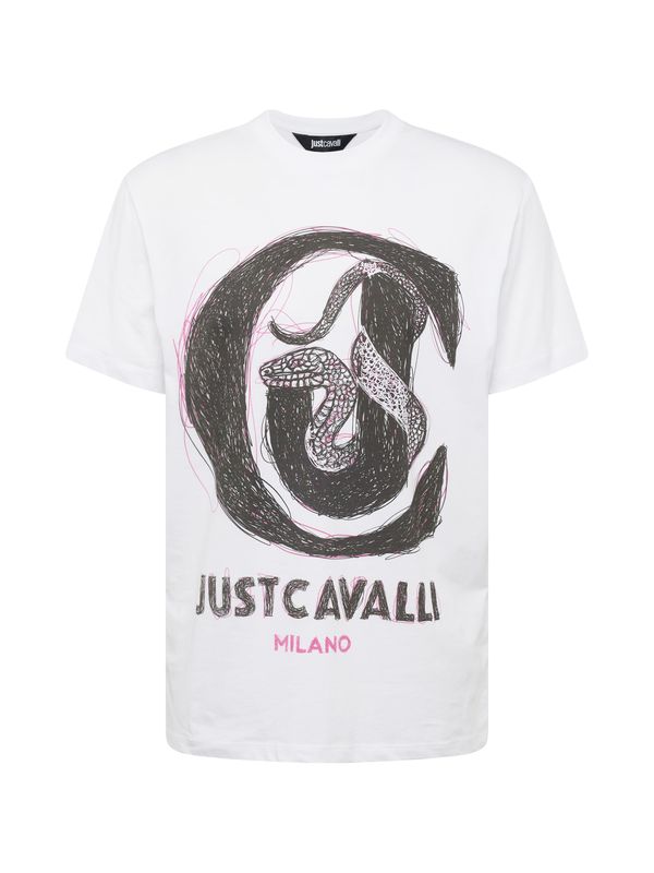 Just Cavalli Just Cavalli Тениска  розово / черно / бяло