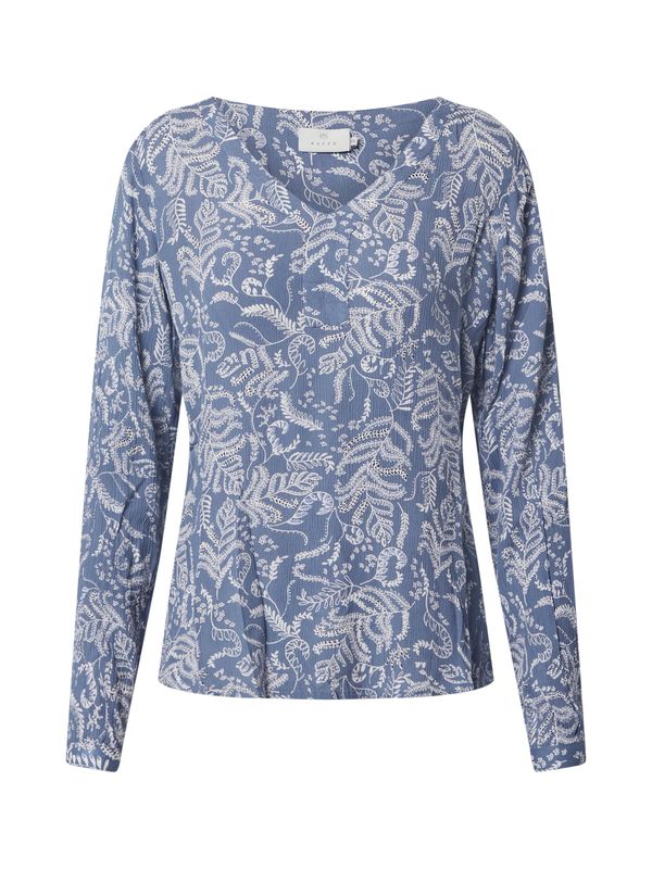 Kaffe Kaffe Блуза 'Geisa'  опушено синьо / бяло