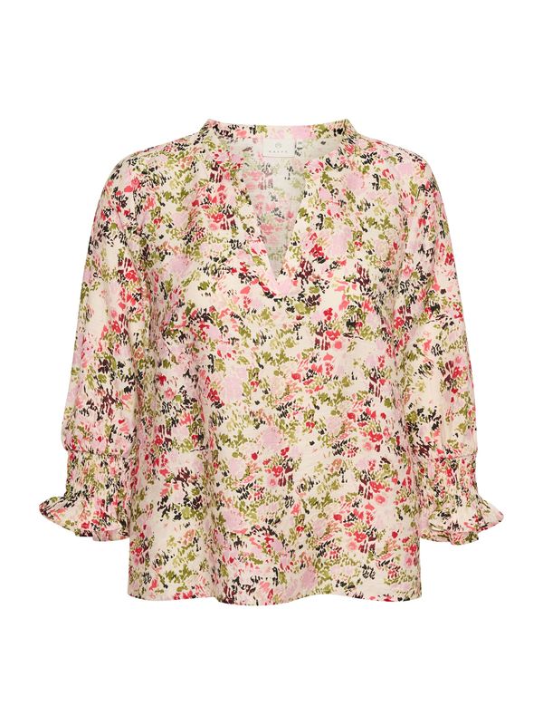 Kaffe Kaffe Блуза 'Johanna'  бежово / маслина / червено / черно