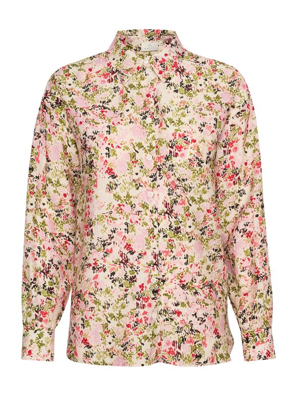 Kaffe Kaffe Блуза 'Johanna'  киви / бледорозово / пастелно розово / черно