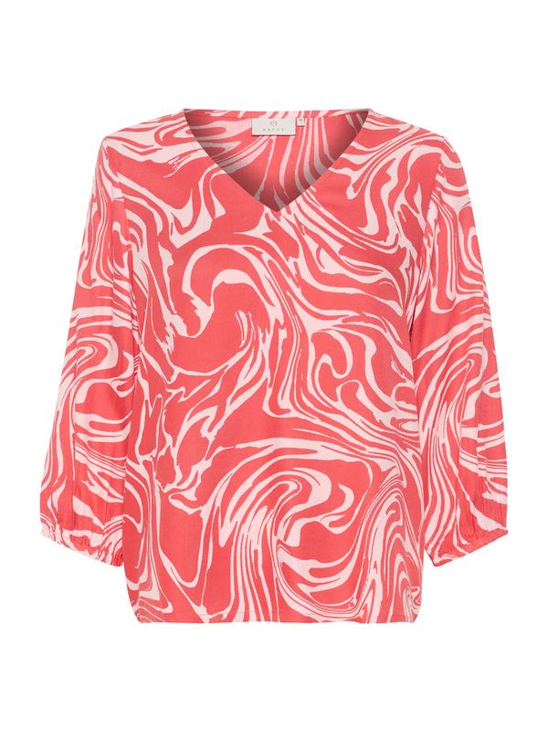 Kaffe Kaffe Блуза 'Сarmen'  пъпеш / бяло