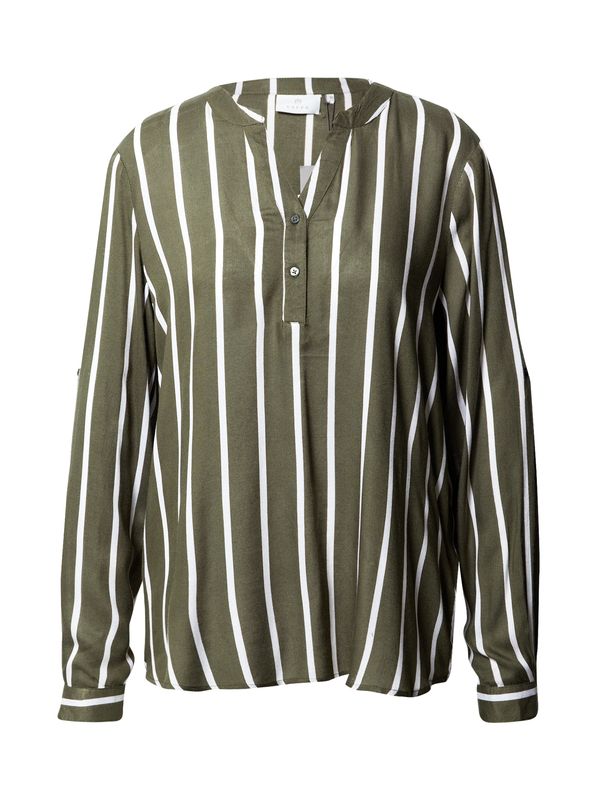 Kaffe Kaffe Блуза 'Stridy'  каки / бяло