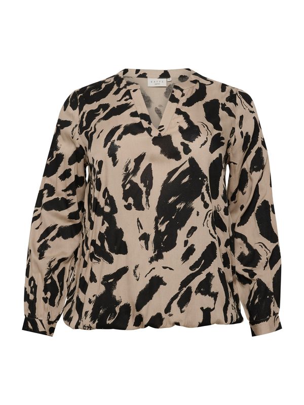 KAFFE CURVE KAFFE CURVE Блуза 'Diana'  пясъчен / черно