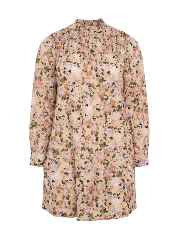 KAFFE CURVE KAFFE CURVE Блуза 'Leana'  бежово / пъстро