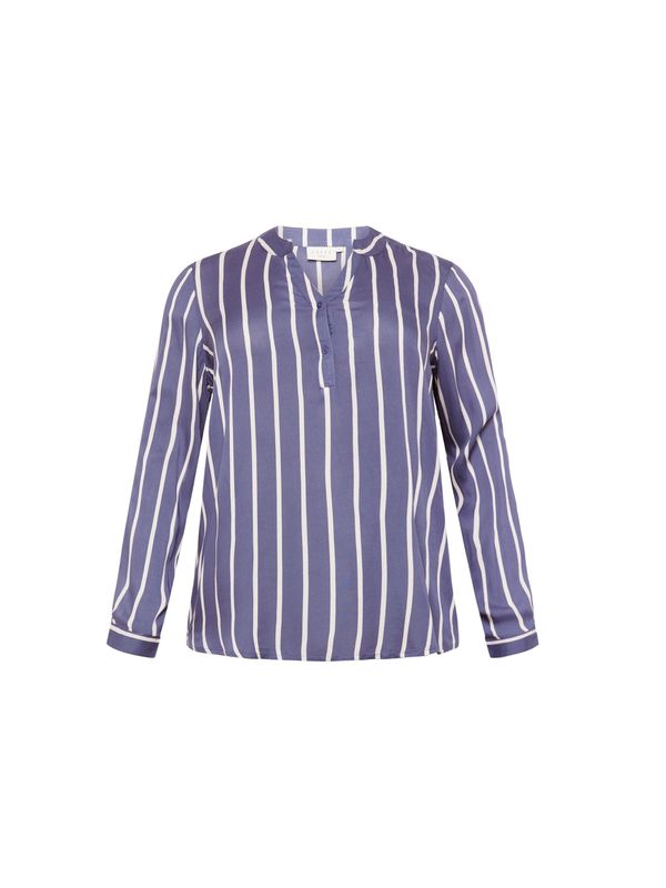 KAFFE CURVE KAFFE CURVE Блуза  морскосиньо / бяло