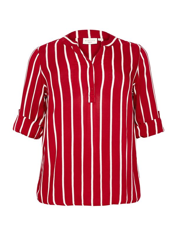 KAFFE CURVE KAFFE CURVE Блуза 'SIDA'  алено / бяло