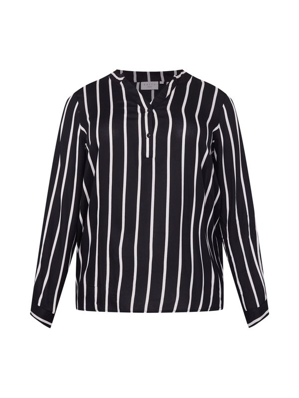 KAFFE CURVE KAFFE CURVE Блуза 'Sida'  черно / бяло