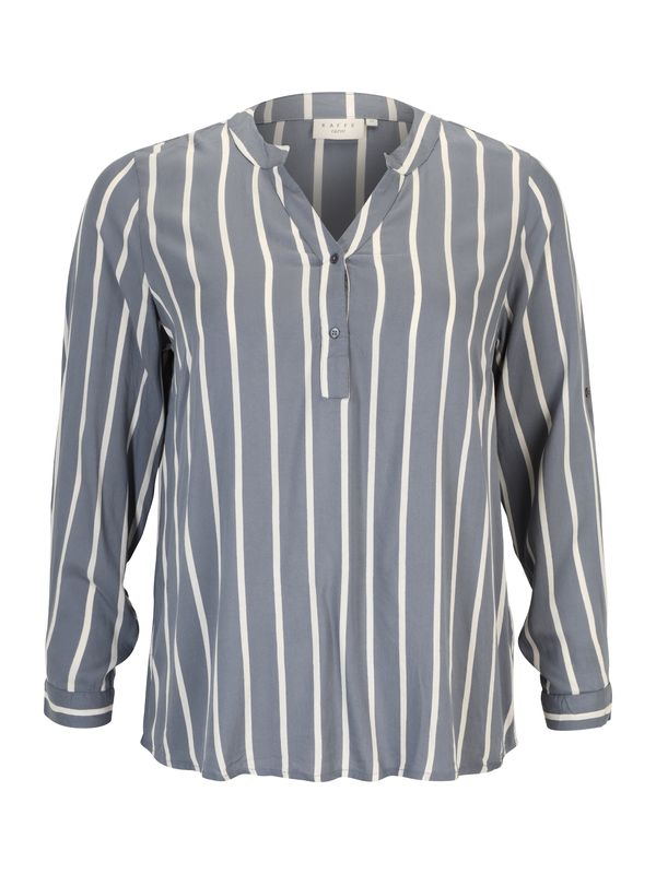 KAFFE CURVE KAFFE CURVE Блуза 'Sida'  гълъбово синьо / бяло