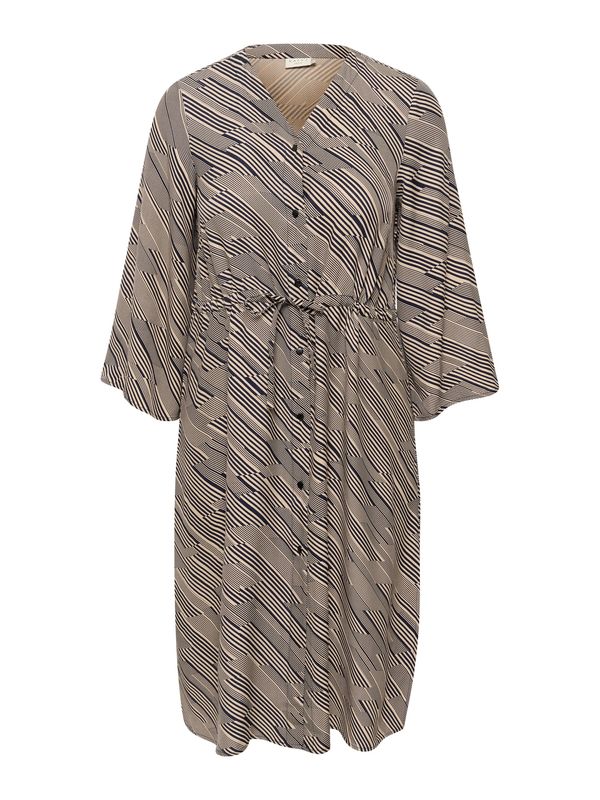 KAFFE CURVE KAFFE CURVE Рокля 'Harvy'  бежово / нощно синьо