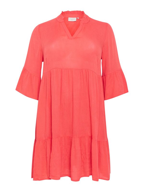 KAFFE CURVE KAFFE CURVE Рокля тип риза 'Mariana'  светлочервено