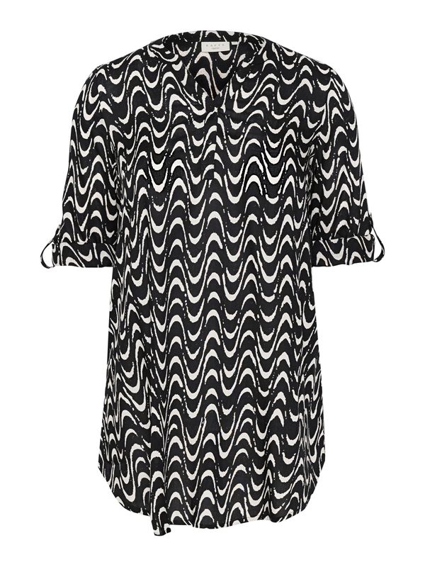 KAFFE CURVE KAFFE CURVE Туника 'Nora'  черно / естествено бяло