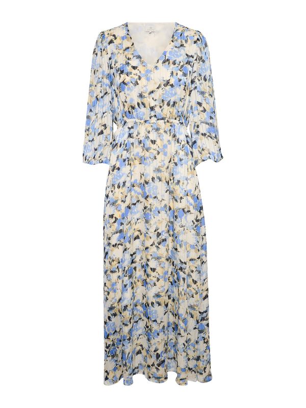 Kaffe Kaffe Рокля 'Eva'  бежово / синьо / черно / бяло