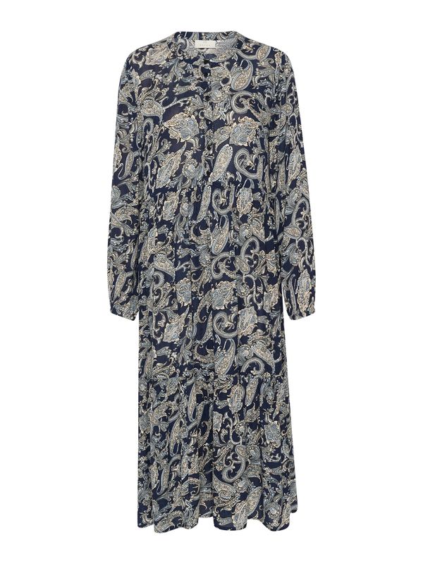 Kaffe Kaffe Рокля 'Mille'  бежово / нейви синьо / светлосиньо / бяло