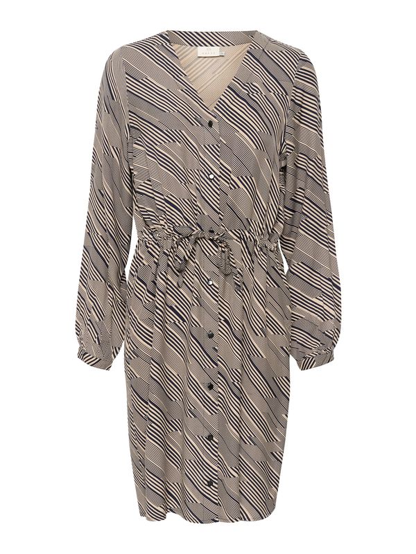 Kaffe Kaffe Рокля тип риза 'Harper'  бежово / нейви синьо