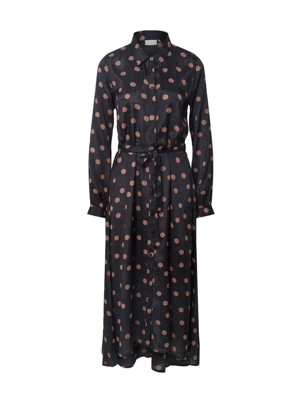 Kaffe Kaffe Рокля тип риза 'Oline'  кафяво / черно