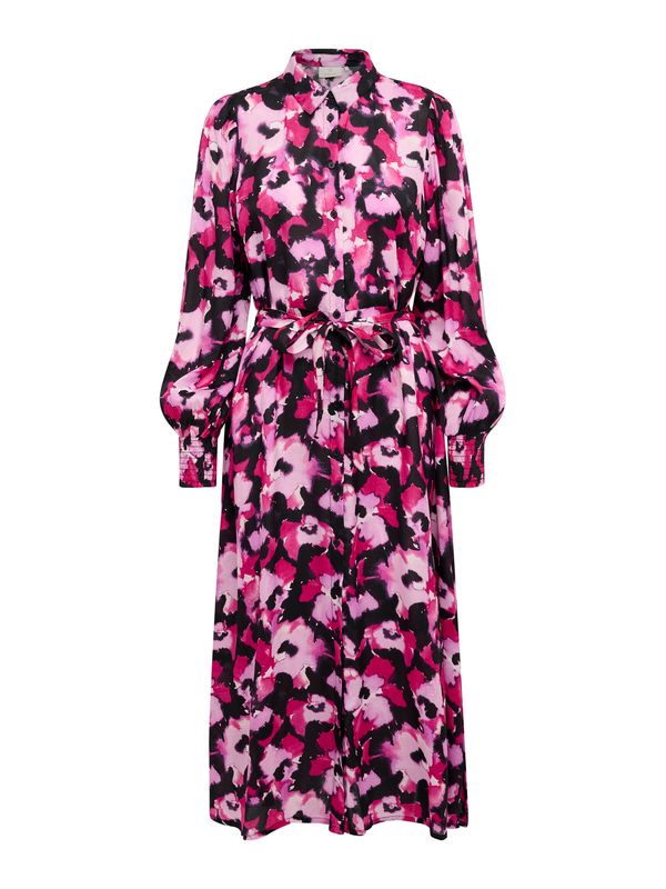 Kaffe Kaffe Рокля тип риза 'Pollie'  розово / бледорозово / черно / бяло