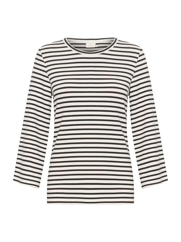 Kaffe Kaffe Тениска 'Liddy'  черно / бяло