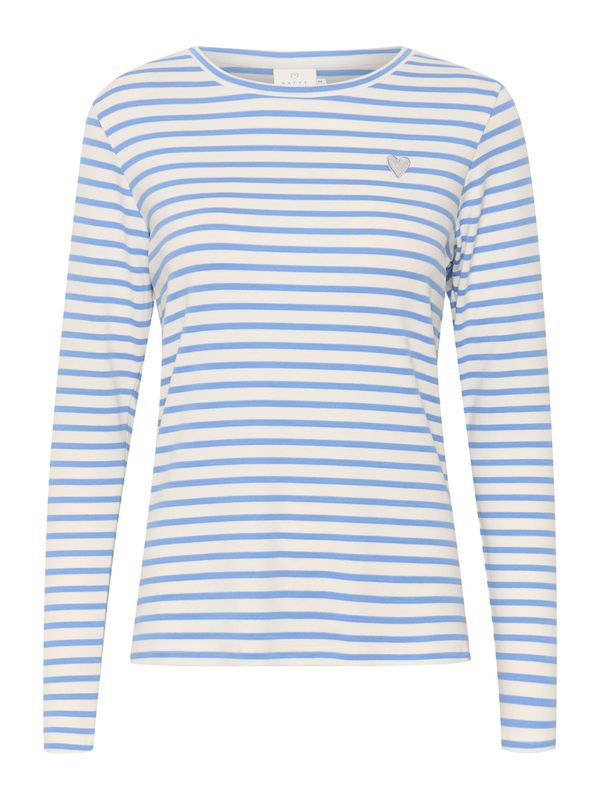 Kaffe Kaffe Тениска 'Liddy'  синьо / сребърно / бяло