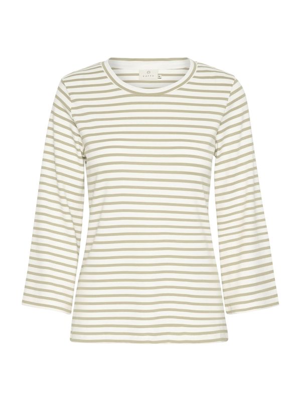 Kaffe Kaffe Тениска 'Liddy'  слонова кост / тъмнобежово