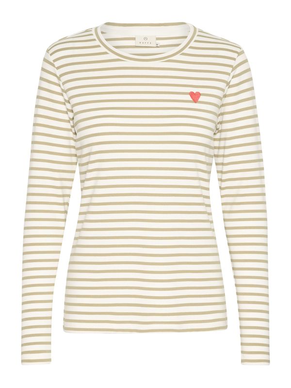 Kaffe Kaffe Тениска 'Liddy'  тръстиково зелено / червено / бяло