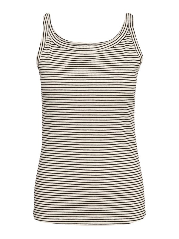 Kaffe Kaffe Топ 'Kaia'  черно / мръсно бяло