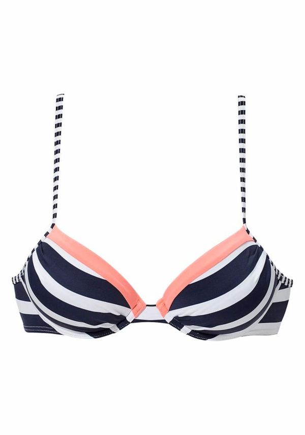 KangaROOS KangaROOS Горнище на бански  нейви синьо / кайсия / бяло