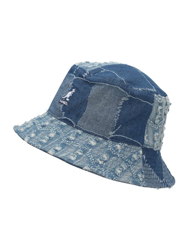 KANGOL KANGOL Шапка с периферия  синьо / син деним / бяло
