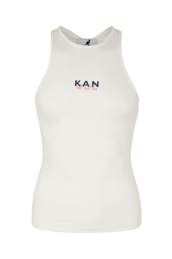 KANGOL KANGOL Топ 'Eve'  червено / черно / бяло