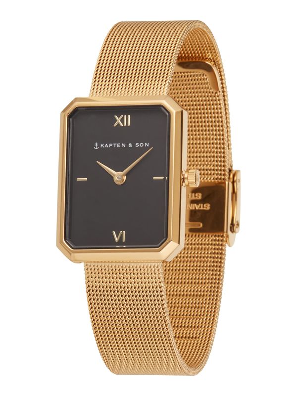 Kapten & Son Kapten & Son Аналогов часовник 'Grace Gold Mesh'  злато / черно