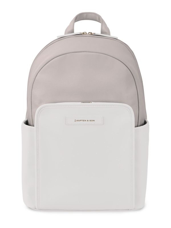 Kapten & Son Kapten & Son Раница 'Aalborg'  сиво-кафяво / бяло