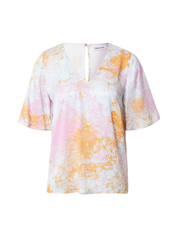 KAREN BY SIMONSEN KAREN BY SIMONSEN Блуза 'Chlo'  лазурно синьо / оранжево / бледорозово / бяло