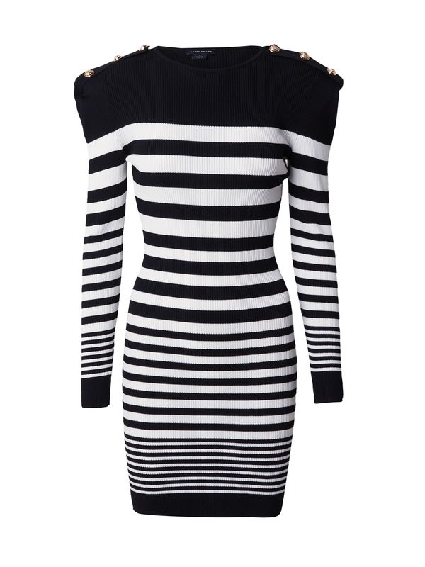 Karen Millen Karen Millen Плетена рокля  черно / бяло