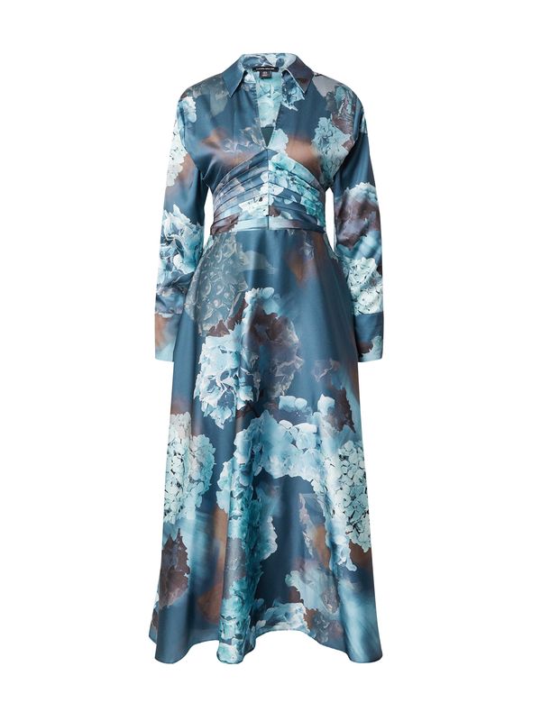 Karen Millen Karen Millen Рокля  тюркоазен / сепия / петрол / мръсно бяло