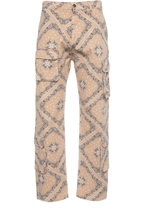 Karl Kani Karl Kani Карго панталон  цвят "пясък" / сиво / бяло